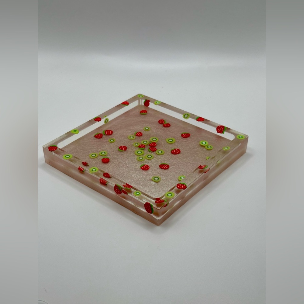 Strawberry and Kiwi Resin Tray